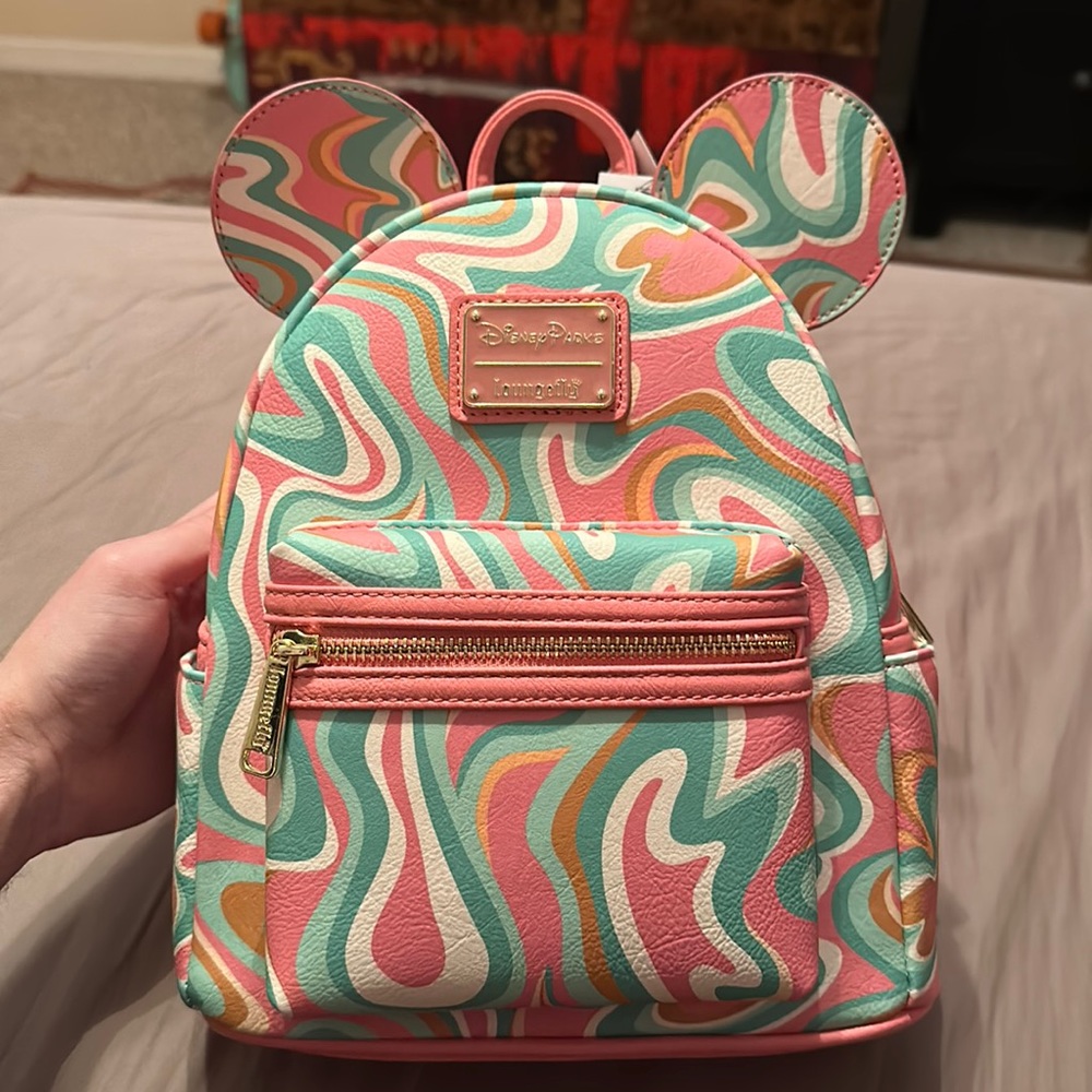 Loungefly Mickey Swirl Mini Backpack